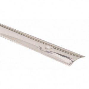 Barre de seuil à visser en inox brillant 15/10e –  70×2700 mm