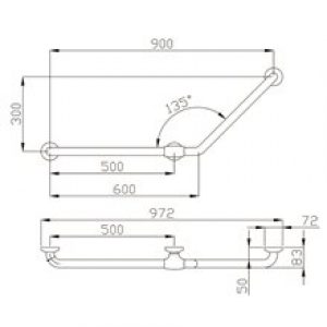 Barre droite 135º Urban People Mediclinics