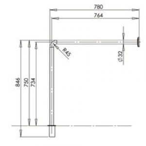 Barre murale/au sol blanche Mediepoxi Mediclinics