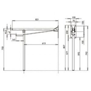 Barre posée au sol blanche Mediepoxy Mediclinics