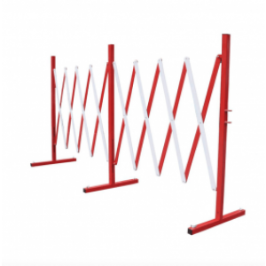 Barrière extensible de chantier double en acier – 4 mètres