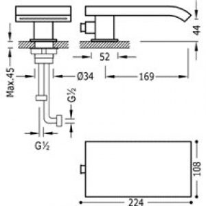 Bec de baignoire en cascade TRES Sélection