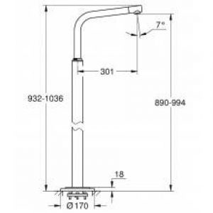 Bec de baignoire Grohe Atrio Sol