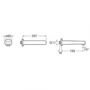 Bec de baignoire mural Round Roca