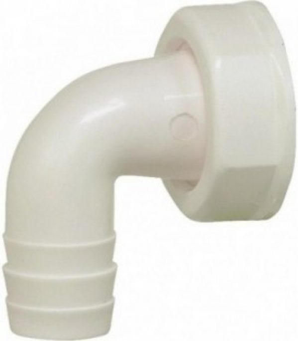 Bec de tuyau 3/4&Prime;/90° convient pour tous les siphons PP blanc