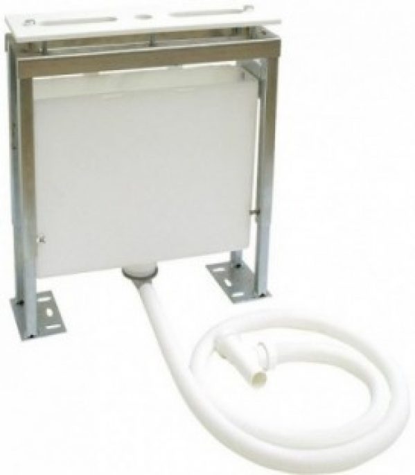 bloc de montage avec recuperateur d&rsquo;eau raccord au siphon