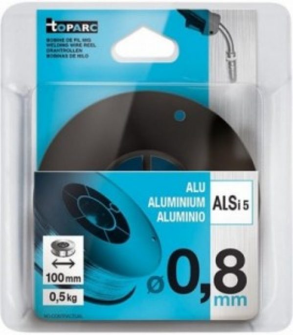 Bobine fil massif Aluminium D0,8 mm, Bobine -D100 mm AISi5