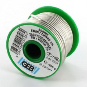 Bobine Fil Soudure Etain/3% cuivre Ø2mm – 250g