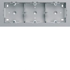 Boite saillie triple titane – APPAREILLAGE MURAL GALLERY HAGER WXA683T