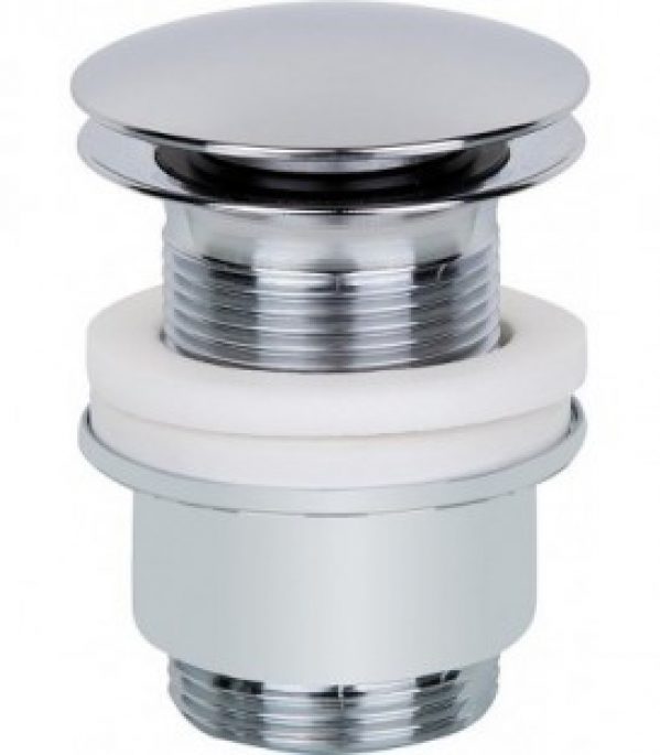 Bonde a clicquer plaque chromée 63 L 70-85 mm sans trop plein