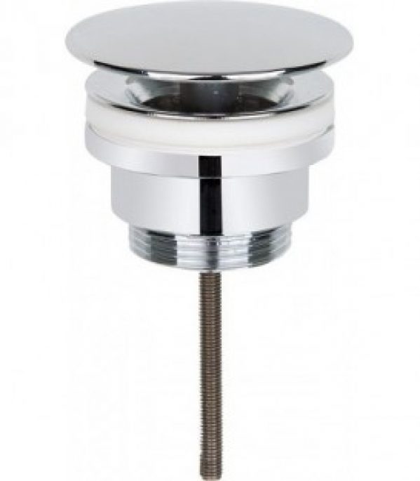 Bonde avec plaque fixe 72 mm chromée L30-45mm avec trop plein