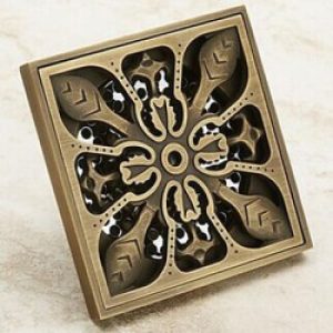 Bonde de drainage d&rsquo;eau en laiton antique pour salle de bain