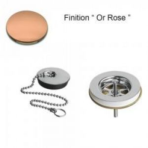 BONDE DE LAVABO A CHAINETTE 1″1/4 LAITON OR ROSE – CRISTINA ONDYNA AC84946