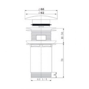 Bonde de vidage avec trop-plein TEGLER