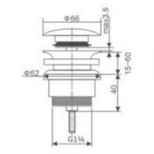 Bonde de vidage blanc brillant Imex