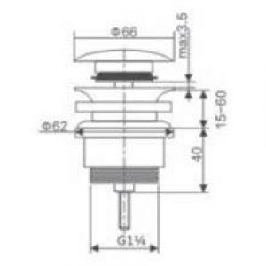 Bonde de vidage blanc mat Imex