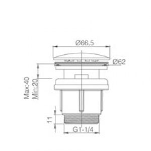 Bonde de vidage chromée Imex