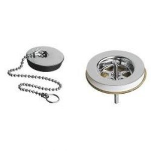 BONDE D&rsquo;EVIER A CHAINETTE 1&Prime;1/2 LAITON METAL BROSSE – CRISTINA ONDYNA PD00477