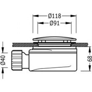 Bonde d’évacuation avec siphon pour receveur de…