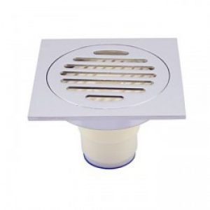 Bonde d’évacuation d’eau de style contemporain en laiton chromé