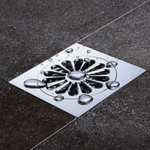 Bonde d’évacuation d’eau de style moderne en laiton chromé ( 10 cm )