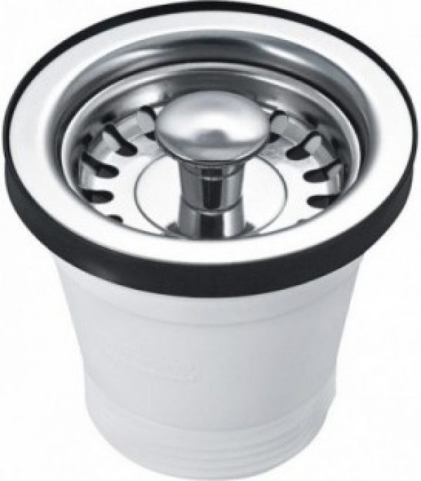 Bonde evier 1 1/2&Prime; x 70 mm avec insert filtre inox 52 mm