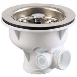 Bonde pour évier – panier en inox – sans trop-plein – 90mm