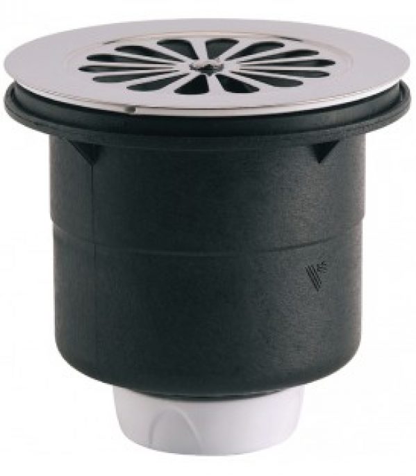 Bonde siphoïde receveur de douche sortie verticale