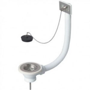 Bonde évier Ø60 mm à bouchon avec trop-plein – Wirquin Pro 30720424