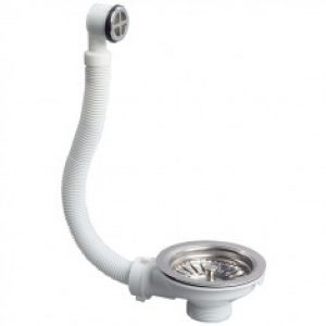 Bonde évier Ø90 mm NF à panier en inox avec trop-plein – Wirquin Pro 30720429