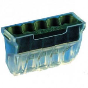 Borne connexion rapide 5×0,5 à 2,5mm² et 1,5 à 2,5mm²