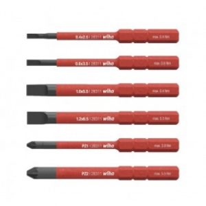 Boîte de 6 embouts slim Fente/PZ – isolés 1000 Volts