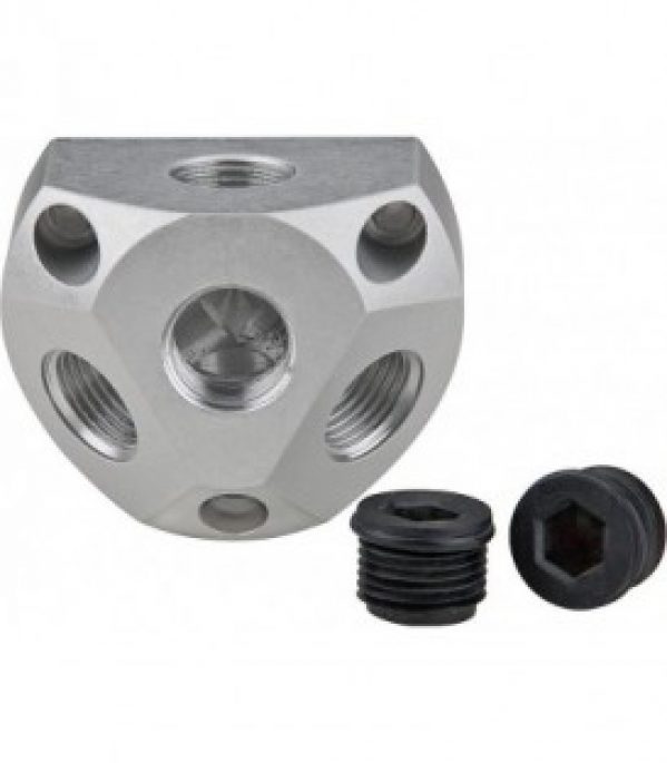 boîtier de distribution air comprimé 1&Prime; avec 2 bouchons