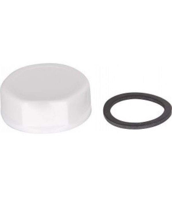 Bouchon DN 25 (1&Prime;) plastique blanc avec joint