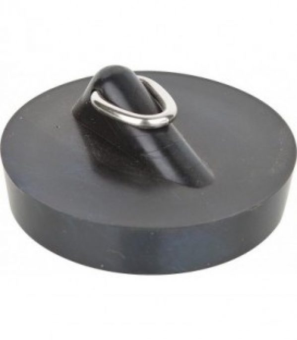 bouchon magnetique avec gache triangul. diametre superieur 43,5 mm pour baignoire en acier, noir
