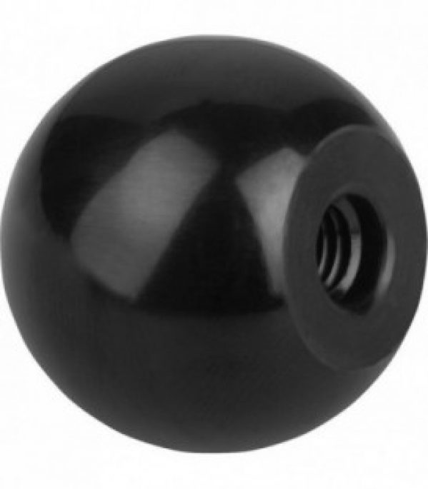 Boule lisse avec filetage plastique femelle M6 forme C, diametre 25 mm