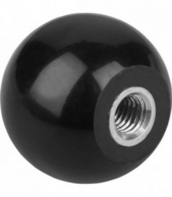 Boule lisse avec étoupe fileté femelle M10 forme E, diametre 32 mm