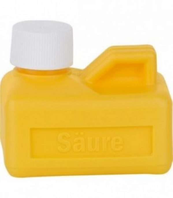 Bouteille acide chlorhydrique Materiel PE-HD, couleur jaune contenu 150 ml