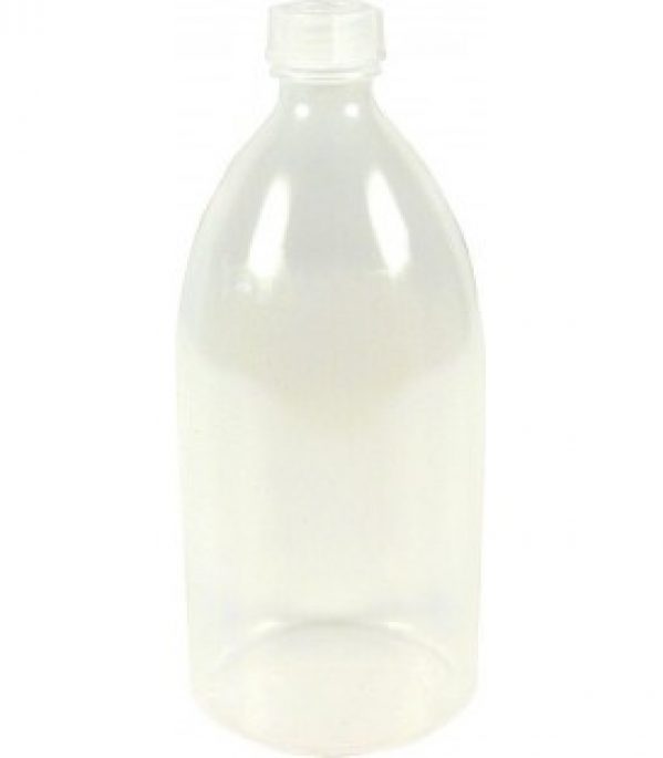 Bouteille en plastique avec raccord filete contenu 250 ml