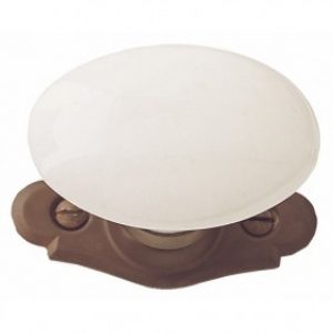 Bouton sur platine – fer et porcelaine – ligne Bussy