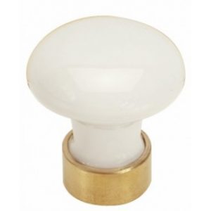 Boutons de meuble en porcelaine blanc