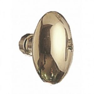 Boutons doubles rustiques – ovales – laiton poli – 1 portée