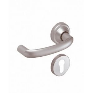 Béquille double Alto sur rosace en zamak chromé velours