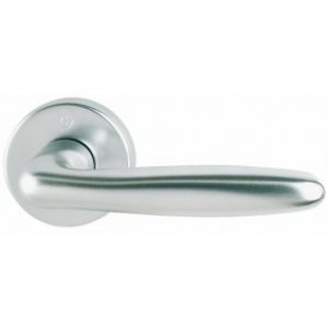 Béquilles doubles Verona sur rosaces, ton inox