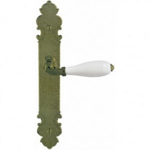 Béquilles porcelaine sur plaques laiton vieilli – Cléry – Bussy