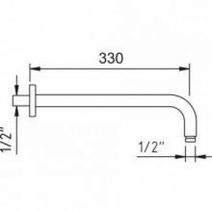 Bras de douche Luzia