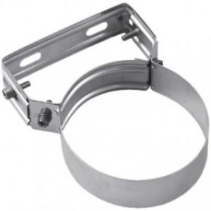 Bride murale réglable pour conduit isolé double paroi inox