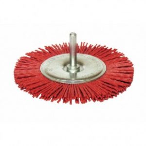 Brosse nylon sur tige 6 mm