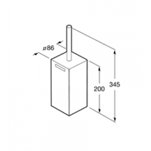 Brosse WC au sol Rubik Roca