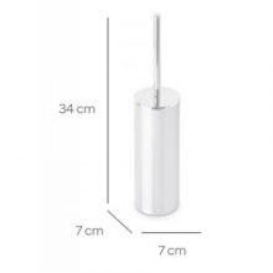 Brosse WC avec pot à balai arrondi, au sol…